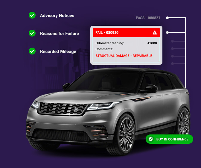 Check MOT test results via DVLA.